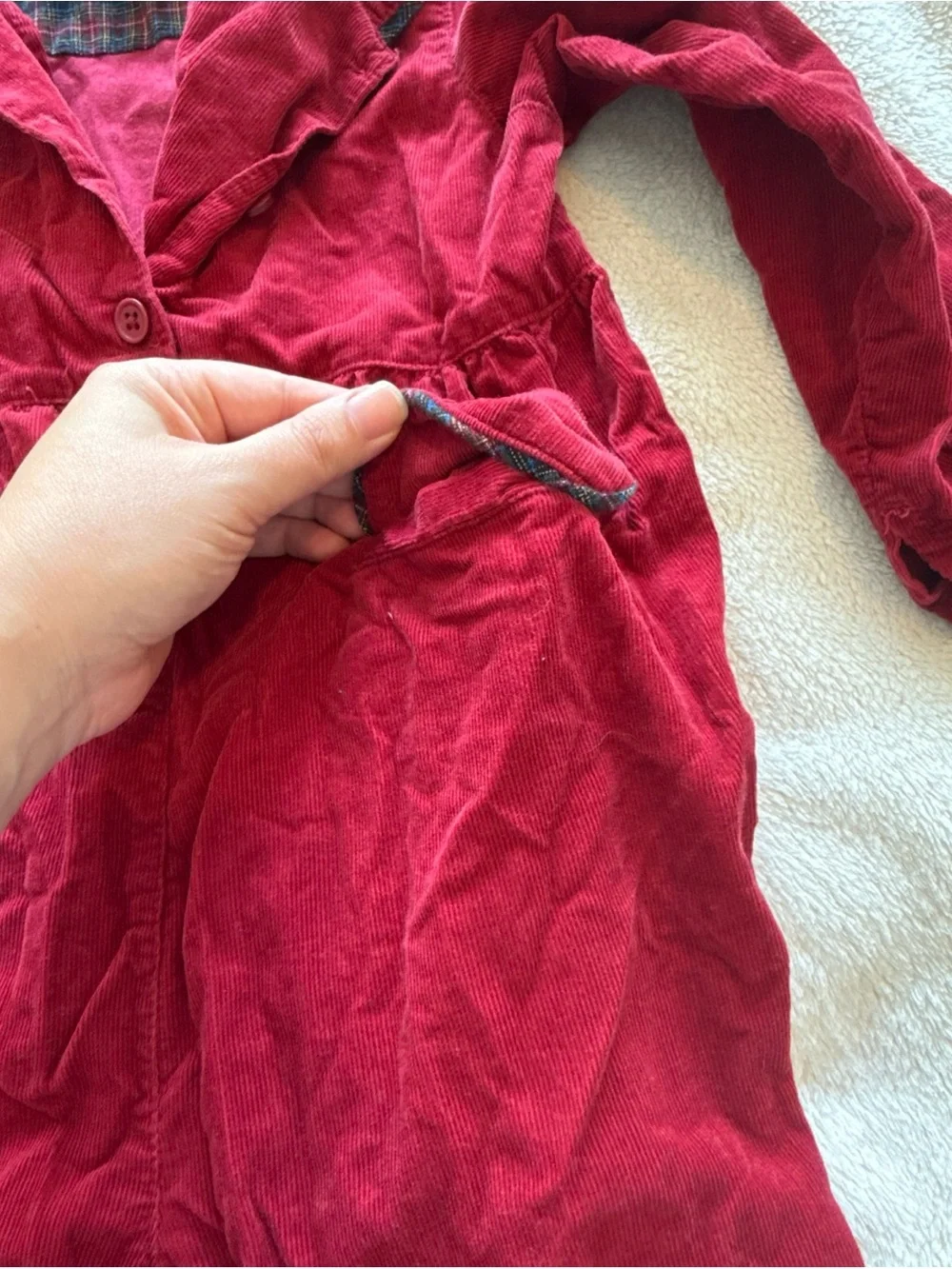Vintage 90s Baby Gap 30-36 Months Jumper Burgundy Corduroy